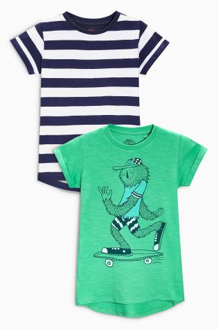 Green T-Shirts Two Pack (3-16yrs)